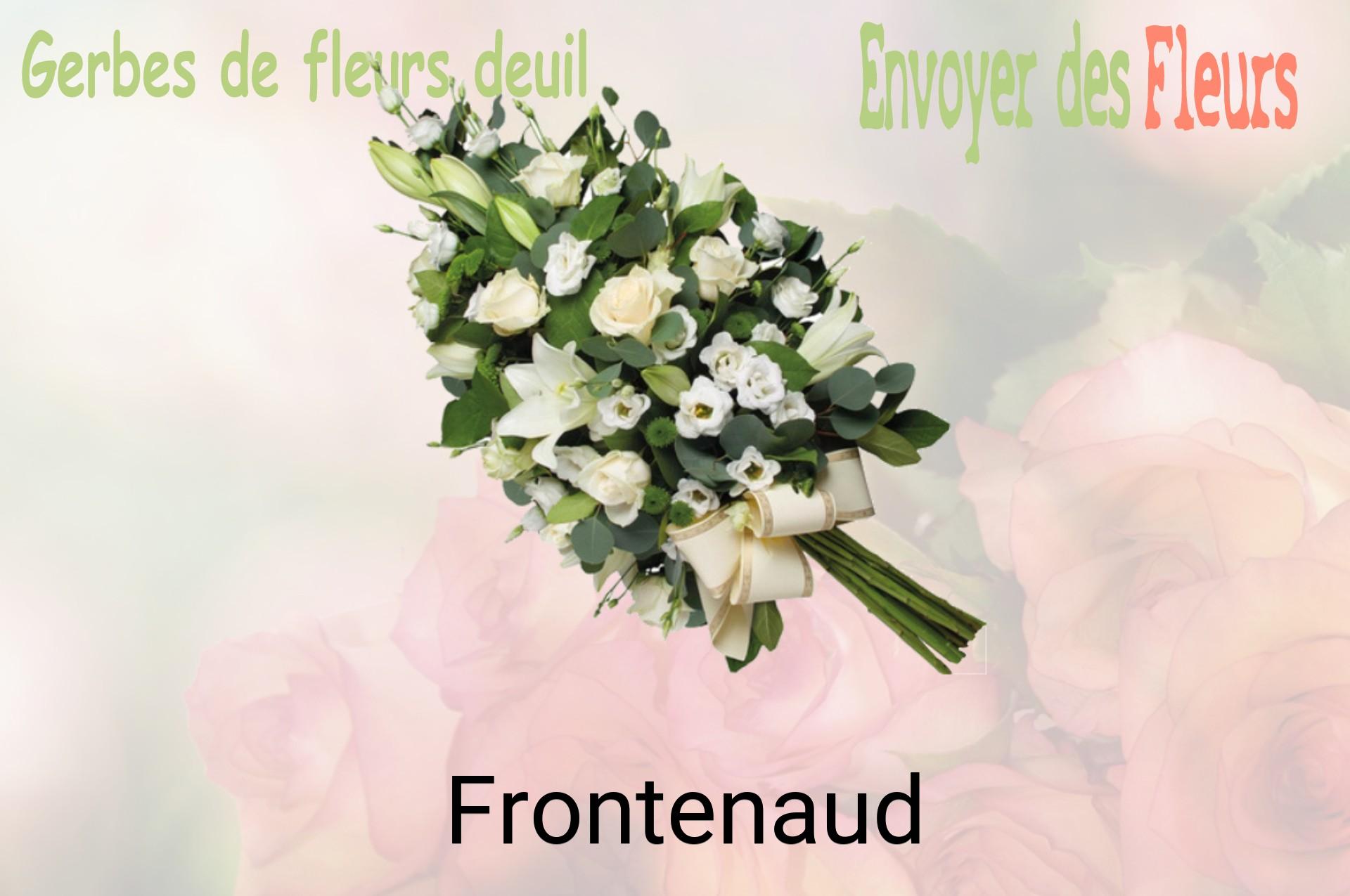 Gerbe de fleurs de deuil livrée à Frontenaud